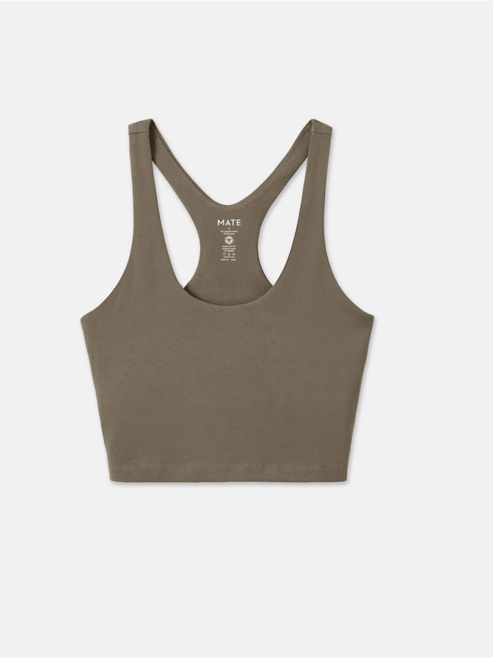 Mate the Label Organic Stretch Crop Racer Tank